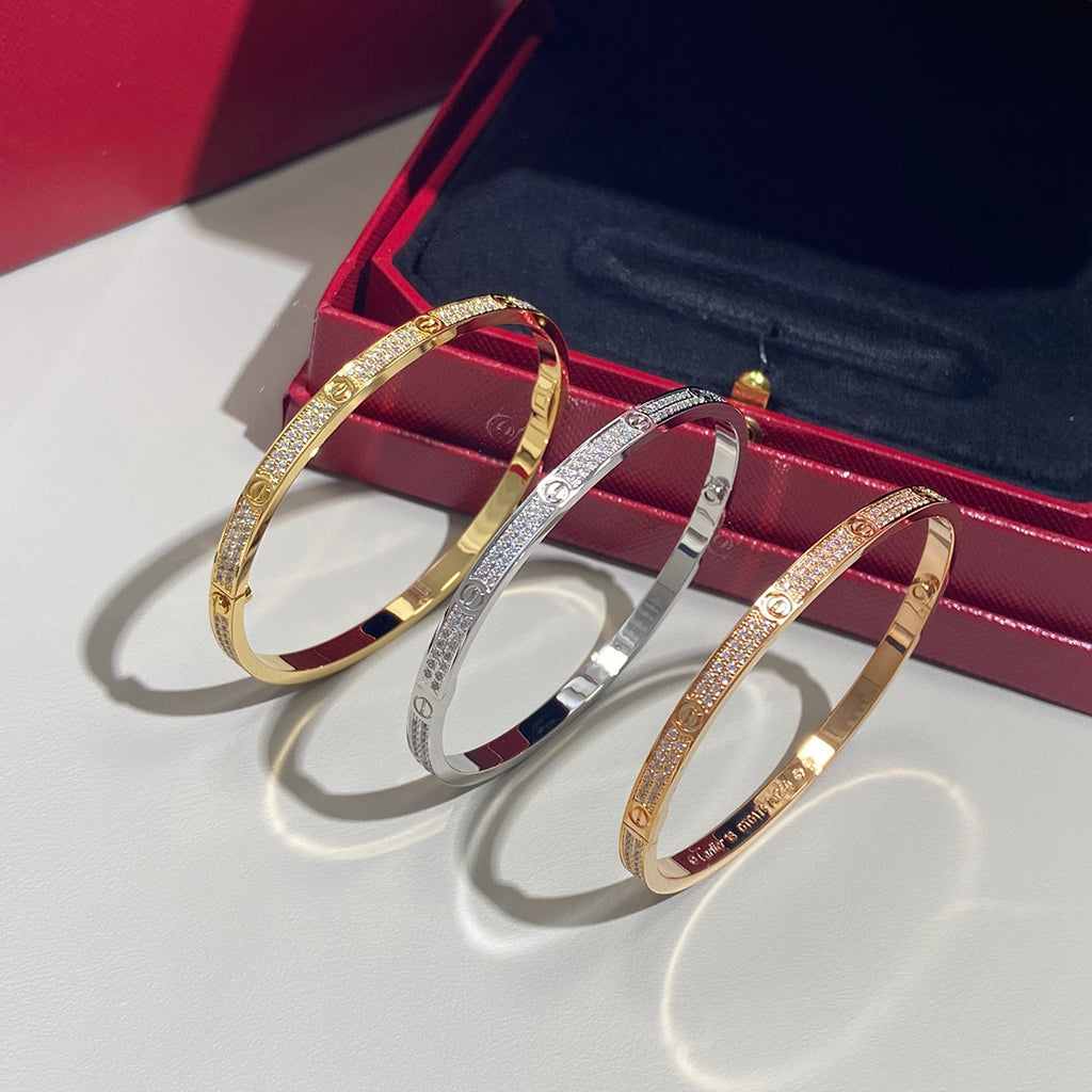 [LOXURA]LOVE BRACELET 3.65MM DIAMOND-PAVED
