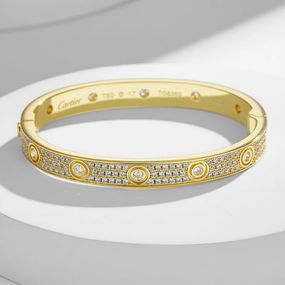 [LOXURA]LOVE BRACELET 6.1MM DIAMOND-PAVED 10 BIG DIAMONDS