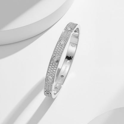[LOXURA]LOVE BRACELET 6.1MM DIAMOND-PAVED 10 BIG DIAMONDS