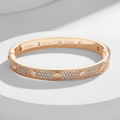 [LOXURA]LOVE BRACELET 6.1MM DIAMOND-PAVED 10 BIG DIAMONDS
