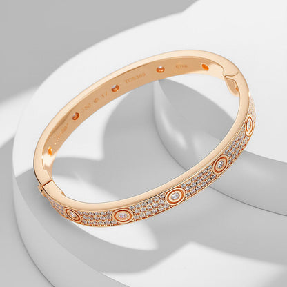 [LOXURA]LOVE BRACELET 6.1MM DIAMOND-PAVED 10 BIG DIAMONDS