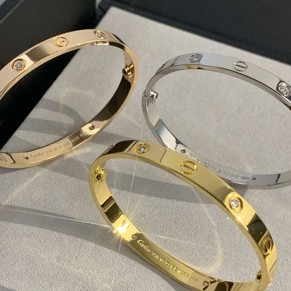 [LOXURA]LOVE BRACELET 6.1MM 4 DIAMONDS