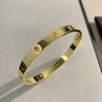 [LOXURA]LOVE BRACELET 6.1MM 4 DIAMONDS