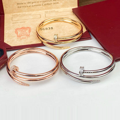 [LOXURA]JUSTE BRACELET 3.5MM DOUBLE ROW DIAMOND