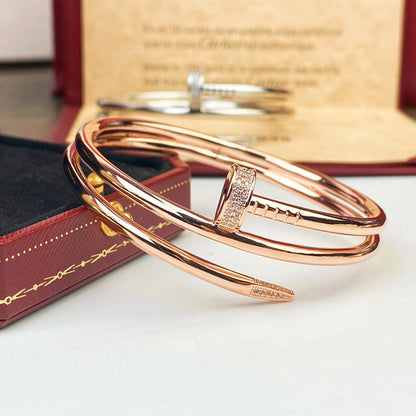 [LOXURA]JUSTE BRACELET 3.5MM DOUBLE ROW DIAMOND