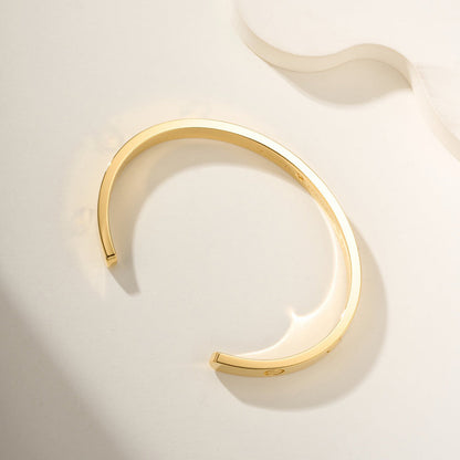 [LOXURA]LOVE BRACELET 6.1MM 1 DIAMOND OPEN CUFF