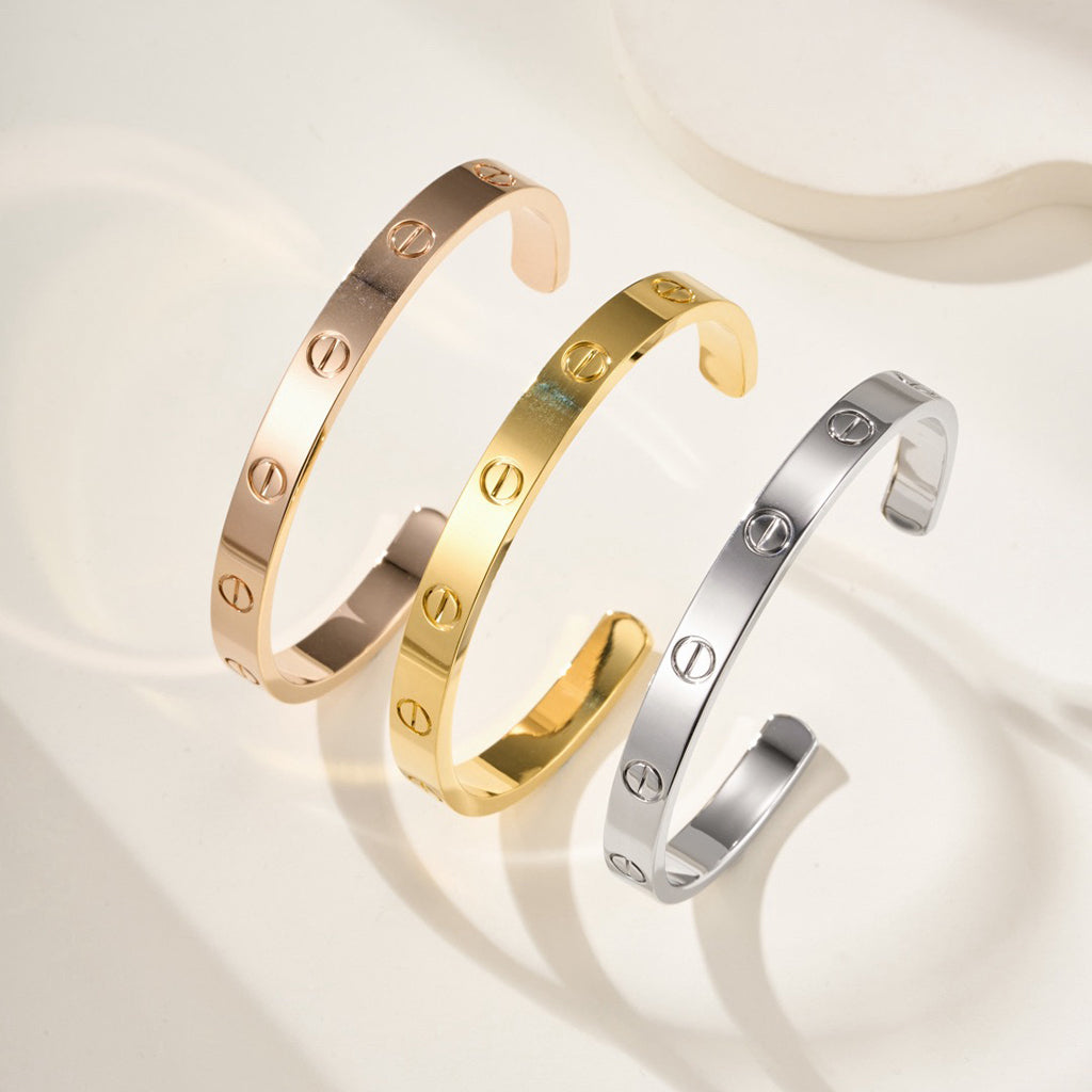 [LOXURA]LOVE BRACELET 6.1MM OPEN CUFF