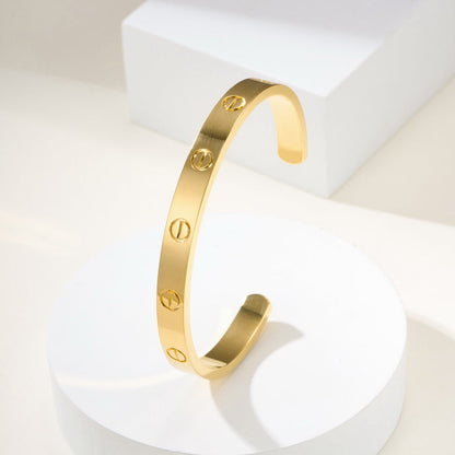 [LOXURA]LOVE BRACELET 6.1MM OPEN CUFF