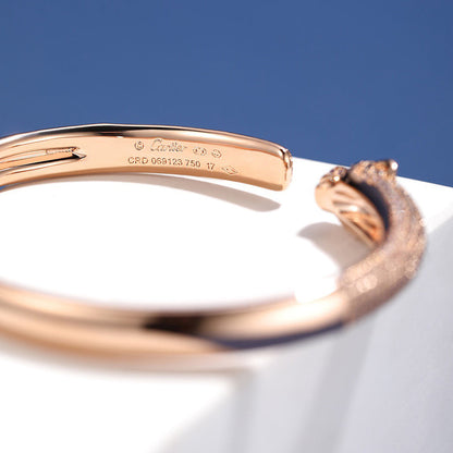 [LOXURA]PANTHERE FULL DIAMOND OPEN BRACELET