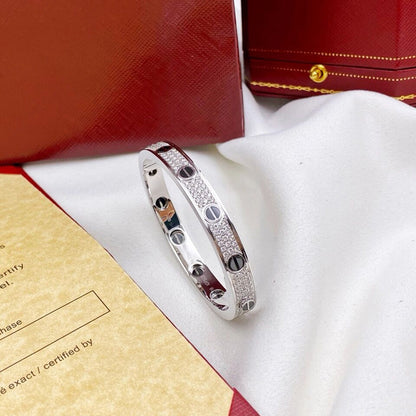 [LOXURA]LOVE BRACELET 6.1MM DIAMOND-PAVED CERAMIC