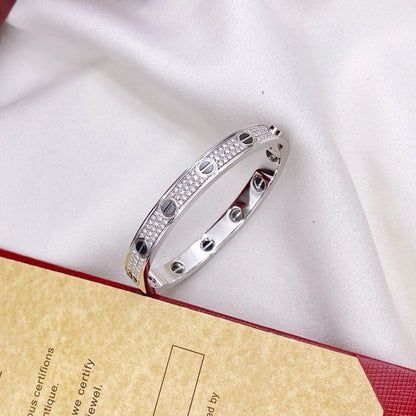[LOXURA]LOVE BRACELET 6.1MM DIAMOND-PAVED CERAMIC
