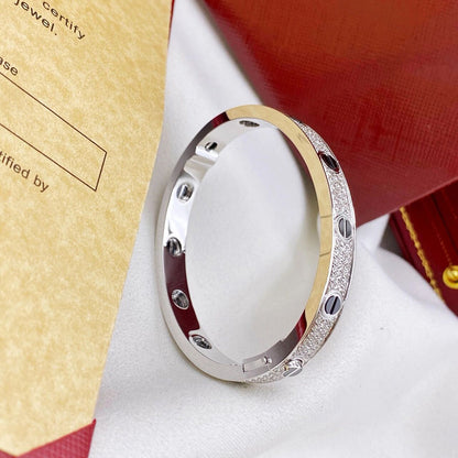 [LOXURA]LOVE BRACELET 6.1MM DIAMOND-PAVED CERAMIC
