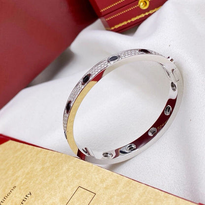 [LOXURA]LOVE BRACELET 6.1MM DIAMOND-PAVED CERAMIC