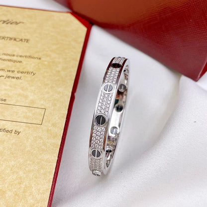 [LOXURA]LOVE BRACELET 6.1MM DIAMOND-PAVED CERAMIC