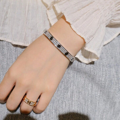 [LOXURA]LOVE BRACELET 6.1MM DIAMOND-PAVED CERAMIC