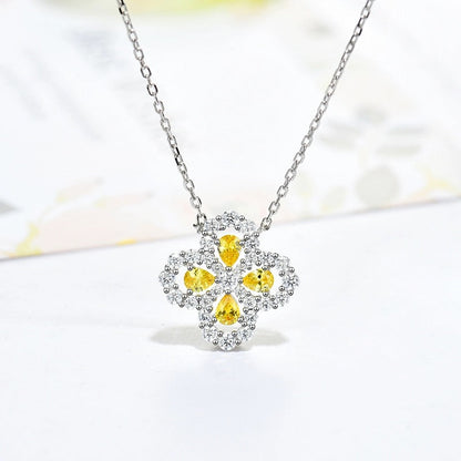 [LOXURA]LOOP NECKLACE FULL MOTIF DIAMOND 16MM MULTIPLE COLORS