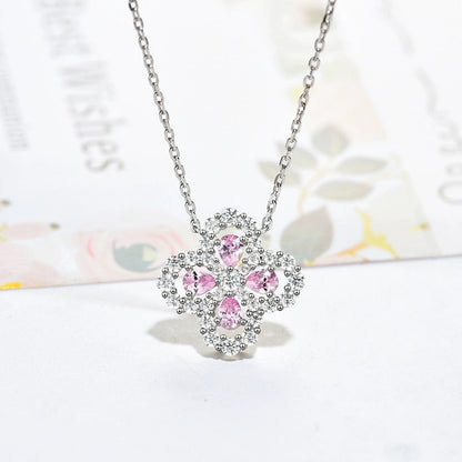 [LOXURA]LOOP NECKLACE FULL MOTIF DIAMOND 16MM MULTIPLE COLORS