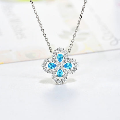 [LOXURA]LOOP NECKLACE FULL MOTIF DIAMOND 16MM MULTIPLE COLORS
