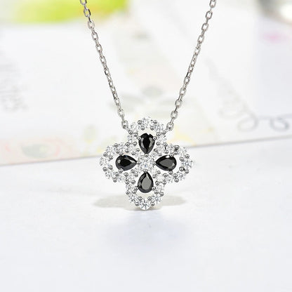 [LOXURA]LOOP NECKLACE FULL MOTIF DIAMOND 16MM MULTIPLE COLORS