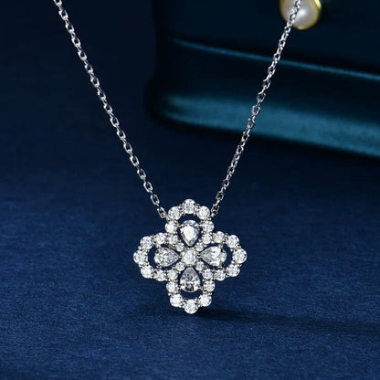 [LOXURA]LOOP NECKLACE FULL MOTIF DIAMOND 16MM MULTIPLE COLORS