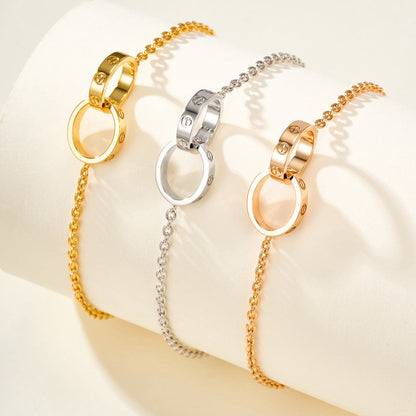 [LOXURA]LOVE BRACELET DOUBLE RING