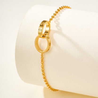 [LOXURA]LOVE BRACELET DOUBLE RING