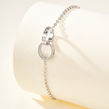[LOXURA]LOVE BRACELET DOUBLE RING