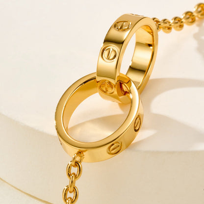 [LOXURA]LOVE BRACELET DOUBLE RING