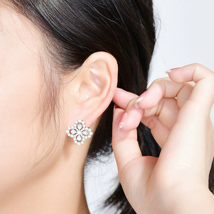 [LOXURA]LOOP EARRINGS FULL MOTIF DIAMOND 16MM