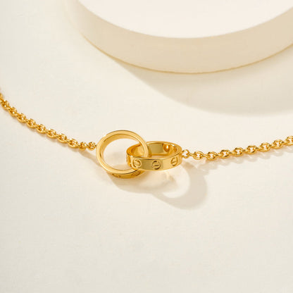 [LOXURA]LOVE BRACELET DOUBLE RING