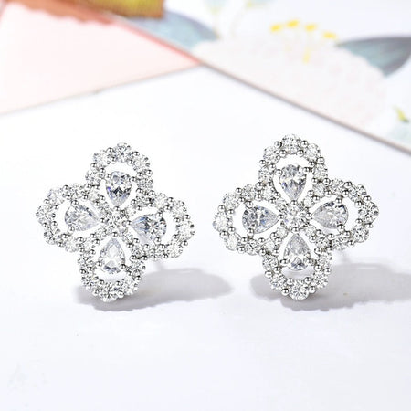 [LOXURA]LOOP EARRINGS FULL MOTIF DIAMOND 16MM