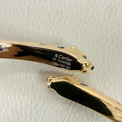 [LOXURA]PANTHERE DOUBLE HEADED OPEN BRACELET