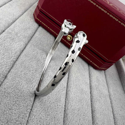 [LOXURA]PANTHERE DOUBLE HEADED OPEN BRACELET