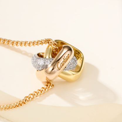 [LOXURA]TRINITY CUSHION NECKLACE COLLECTION