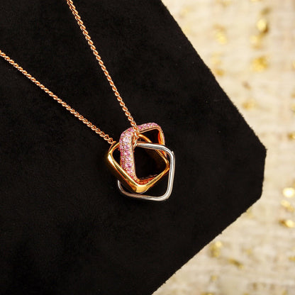 [LOXURA]TRINITY CUSHION NECKLACE COLLECTION