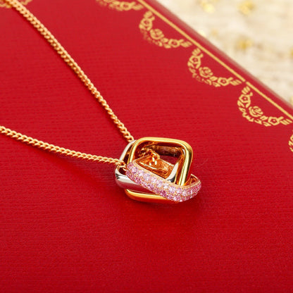 [LOXURA]TRINITY CUSHION NECKLACE COLLECTION