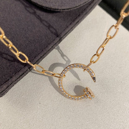 [LOXURA]JUSTE NECKLACE FULL DIAMONDS