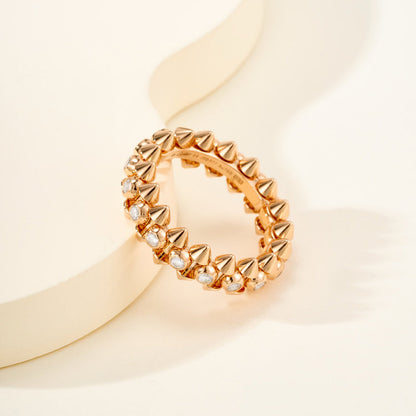 [LOXURA]CLASH 6.8MM DIAMOND MEDIUM RING