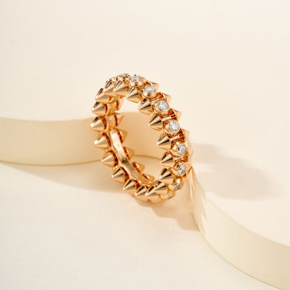 [LOXURA]CLASH 6.8MM DIAMOND MEDIUM RING