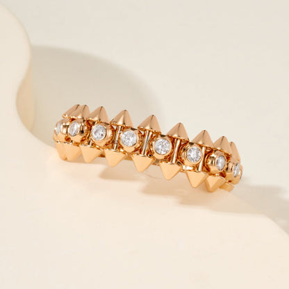 [LOXURA]CLASH 6.8MM DIAMOND MEDIUM RING