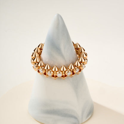 [LOXURA]CLASH 6.8MM DIAMOND MEDIUM RING