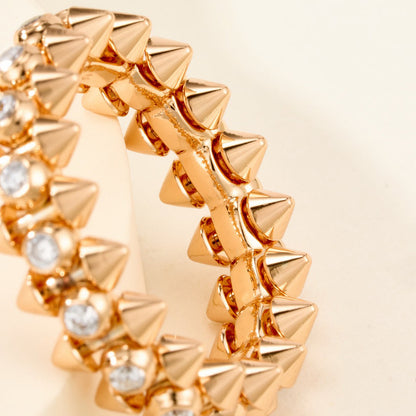 [LOXURA]CLASH 6.8MM DIAMOND MEDIUM RING