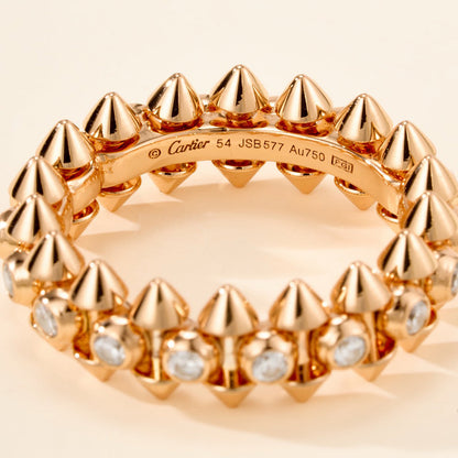 [LOXURA]CLASH 6.8MM DIAMOND MEDIUM RING