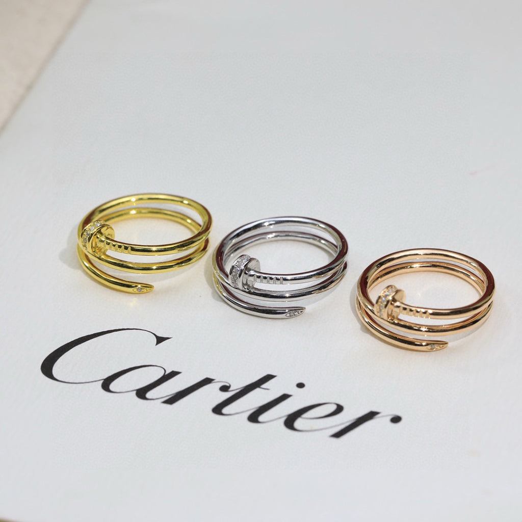 [LOXURA]JUSTE RING 4.8MM HALF DIAMOND