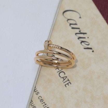 [LOXURA]JUSTE RING 4.8MM HALF DIAMOND