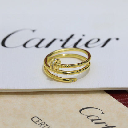 [LOXURA]JUSTE RING 4.8MM HALF DIAMOND