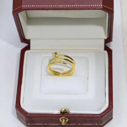[LOXURA]JUSTE RING 4.8MM HALF DIAMOND