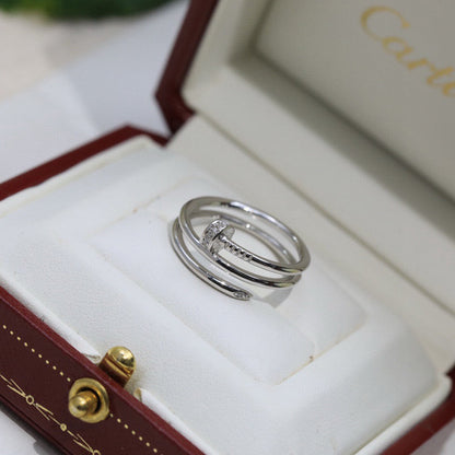 [LOXURA]JUSTE RING 4.8MM HALF DIAMOND