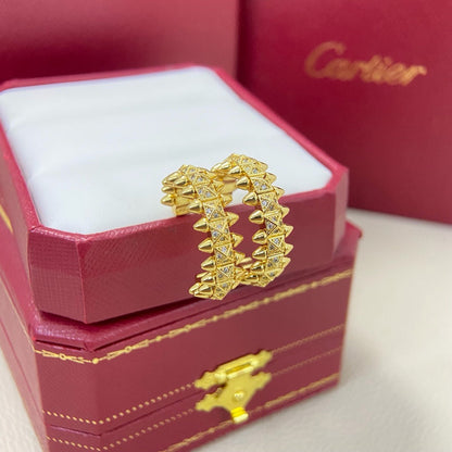 [LOXURA]CLASH 6.4MM FULL DIAMOND SMALL EARRINGS