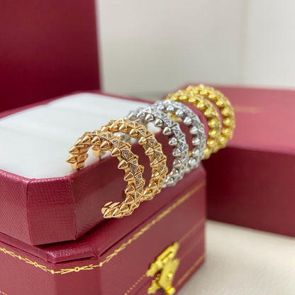[LOXURA]CLASH 6.4MM FULL DIAMOND SMALL EARRINGS